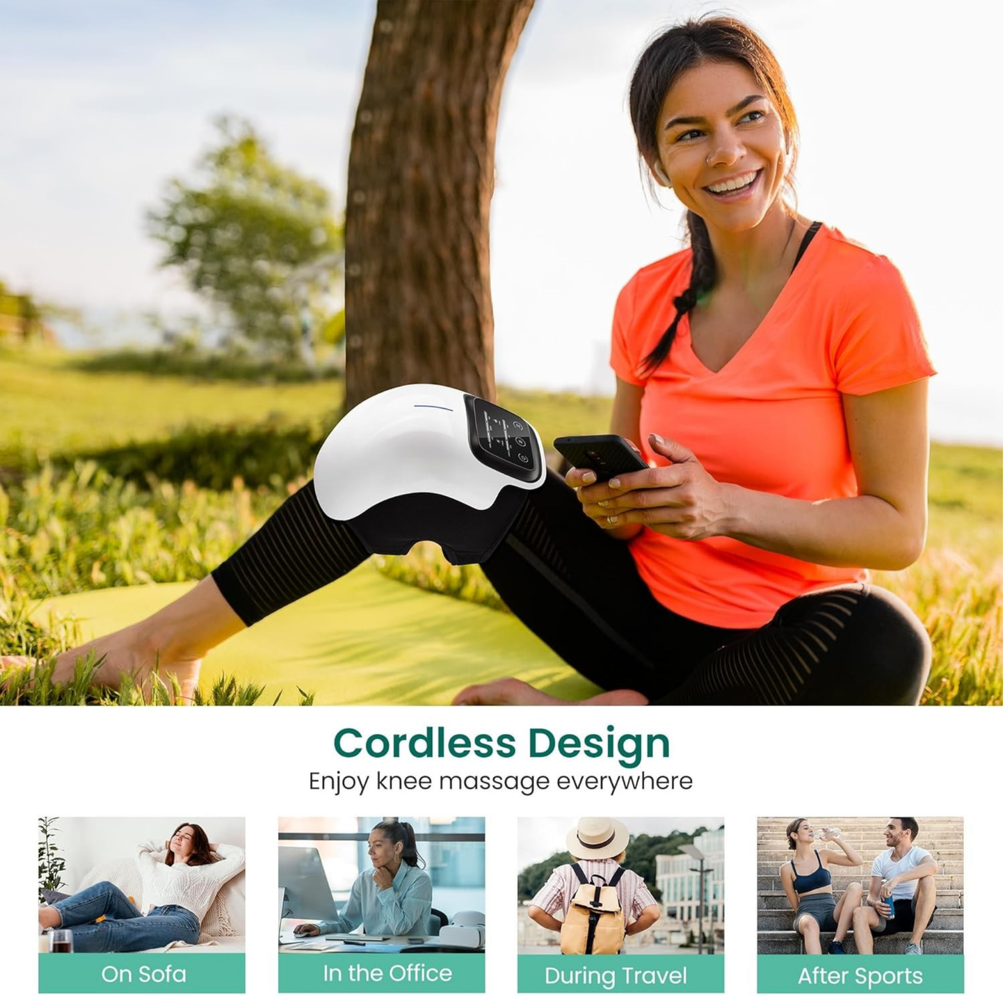 Knee Relief Pro 3.0™ – Triple-Action Heat, Vibration & Light Therapy