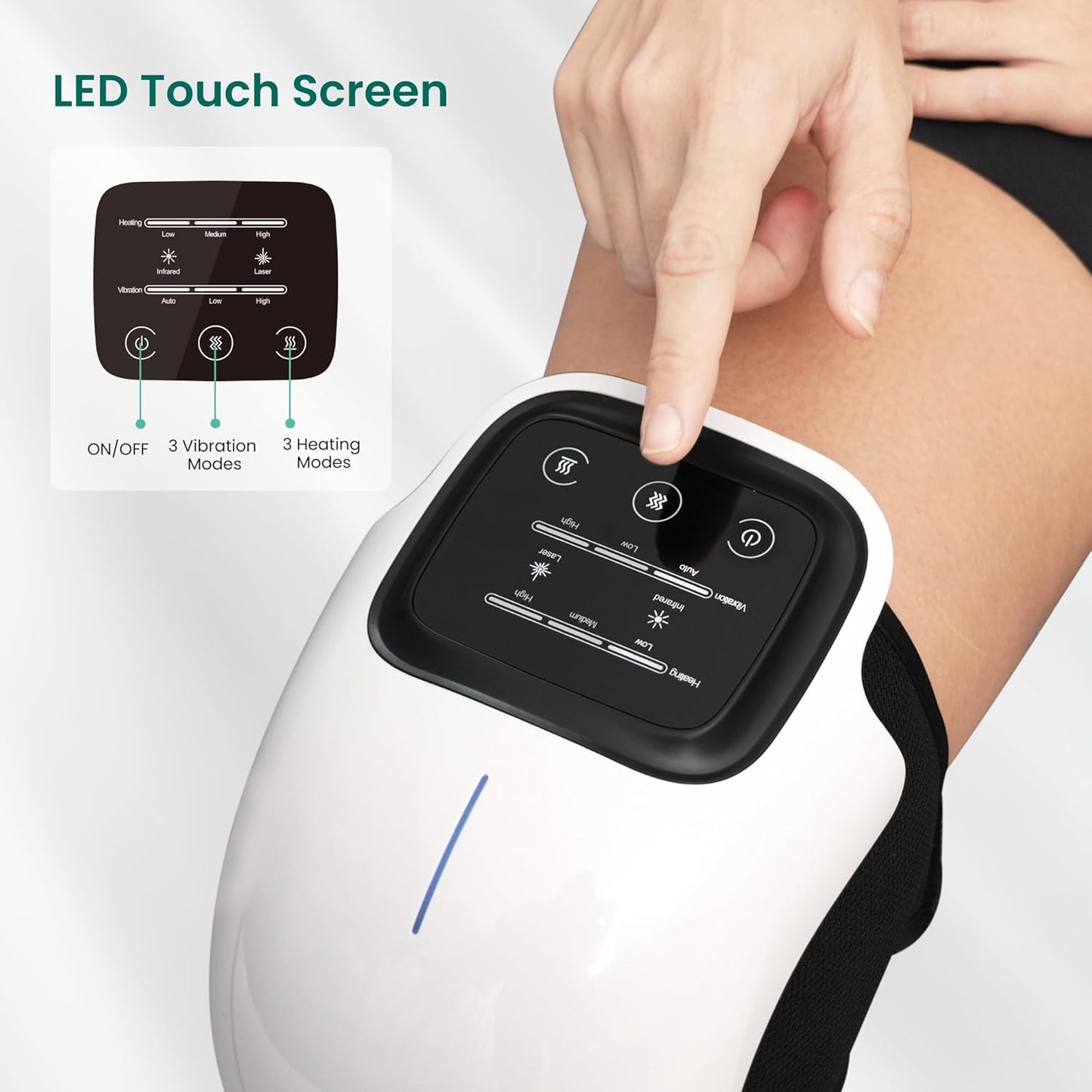 Knee Relief Pro 3.0™ – Triple-Action Heat, Vibration & Light Therapy